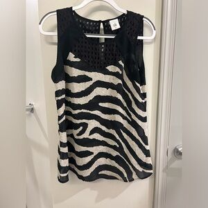 CABI Tivoli Tank Top Zebra Small